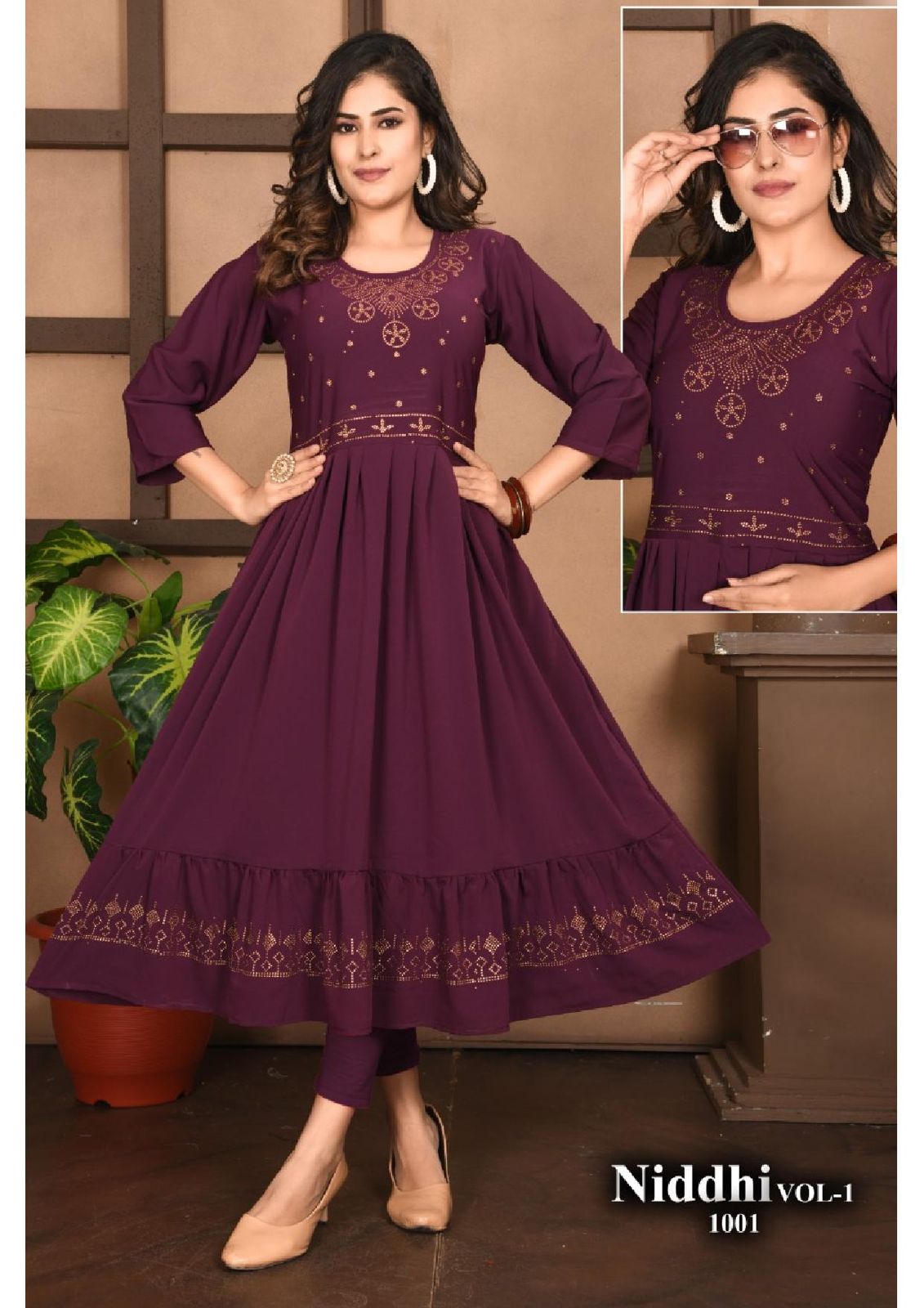 Beauty Queen Niddhi 1 Fancy Designer Wholesale Anarkali Kurti Catalog
